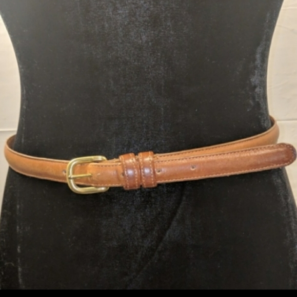 Coach Accessories - Coach British Tan Skinny Leather Belt #2800